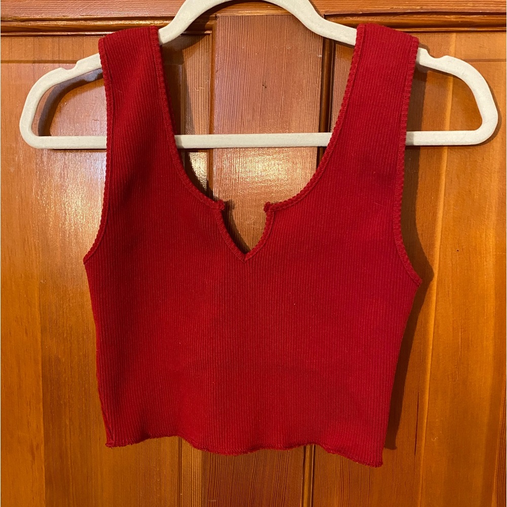 American Threads cropped tank